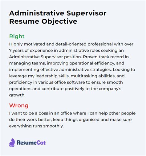 Top 16 Administrative Supervisor Resume Objective Examples.